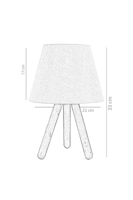 Opviq Lámpara de Mesa de Madera con Pantalla Azul y Natural